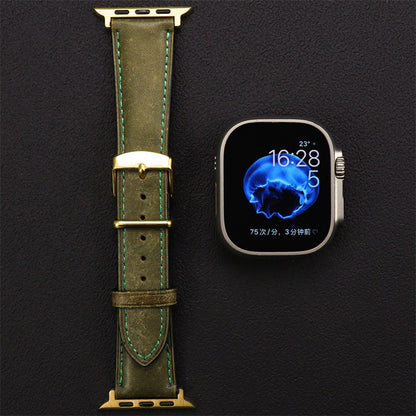 apple watch バンド メンズ 本 革 アップル ウォッチ ウルトラ 3 バンド おすすめ guestcase グリーン 38/40/41/42(Series10/11)mm