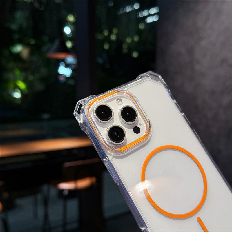 ショルダーiphoneクリアケース 耐衝撃 magsafeケース 斜めがけ GUESTCASE