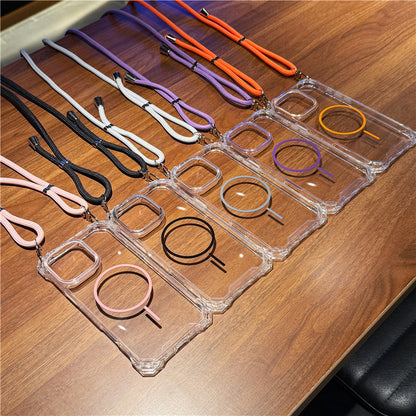 ショルダーiphoneクリアケース 耐衝撃 magsafeケース 斜めがけ GUESTCASE
