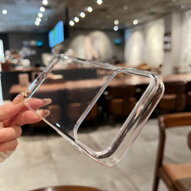キラキラ iphone17pro/16proケース 透明 シンプル iPhoneケース ラメ クリア nagsafeケース guestcase