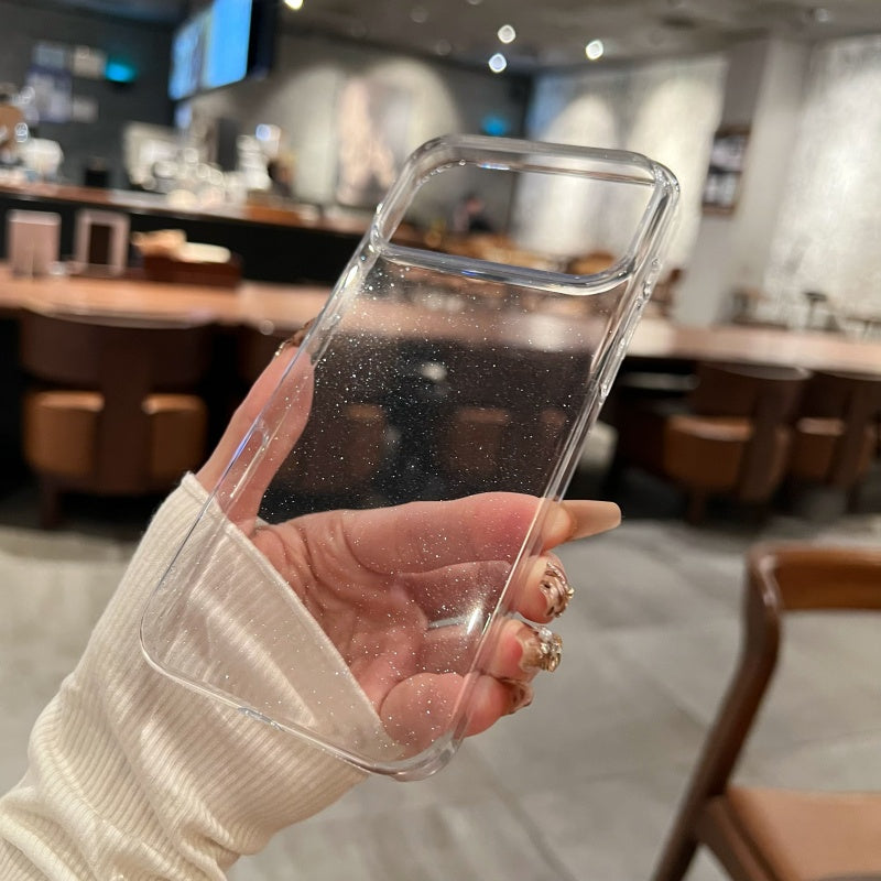 キラキラ iphone17pro/16proケース 透明 シンプル iPhoneケース ラメ クリア nagsafeケース guestcase