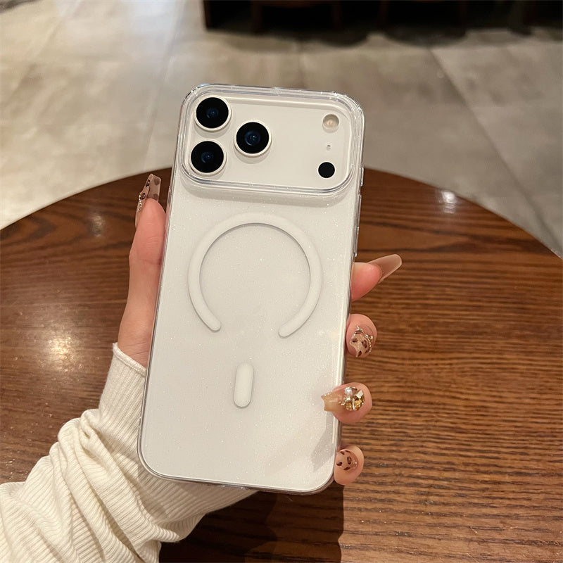 キラキラ iphone17pro/16proケース 透明 シンプル iPhoneケース ラメ クリア nagsafeケース guestcase