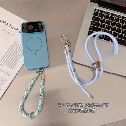 2本ストラップ付き magsafeケース iphone12~17シリーズ対応 ショルダーケース guestcase