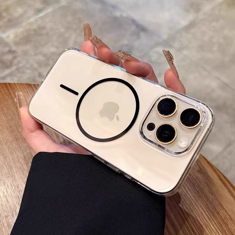 透明 iphone17/17proケース magsafe対応 iphone16/15 クリアケース おしゃれ GUESTCASE ブラック iPhone16