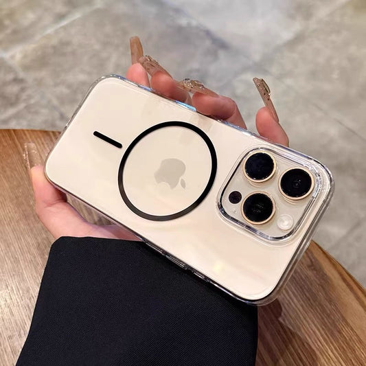 透明 iphone17/17proケース magsafe対応 iphone16/15 クリアケース おしゃれ GUESTCASE ブラック iPhone16