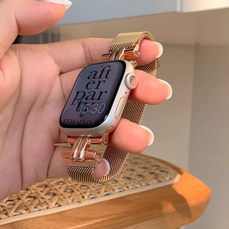 apple watchバンド 蒸れない ステンレス アップルウォッチバンド マグネット