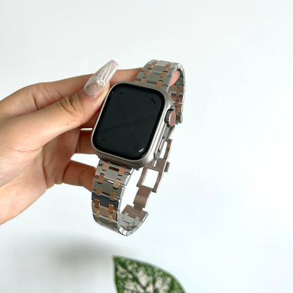 アップルウォッチバンド おしゃれ 男女兼用 ステンレスバンド 人気「apple watchカバー付き」
