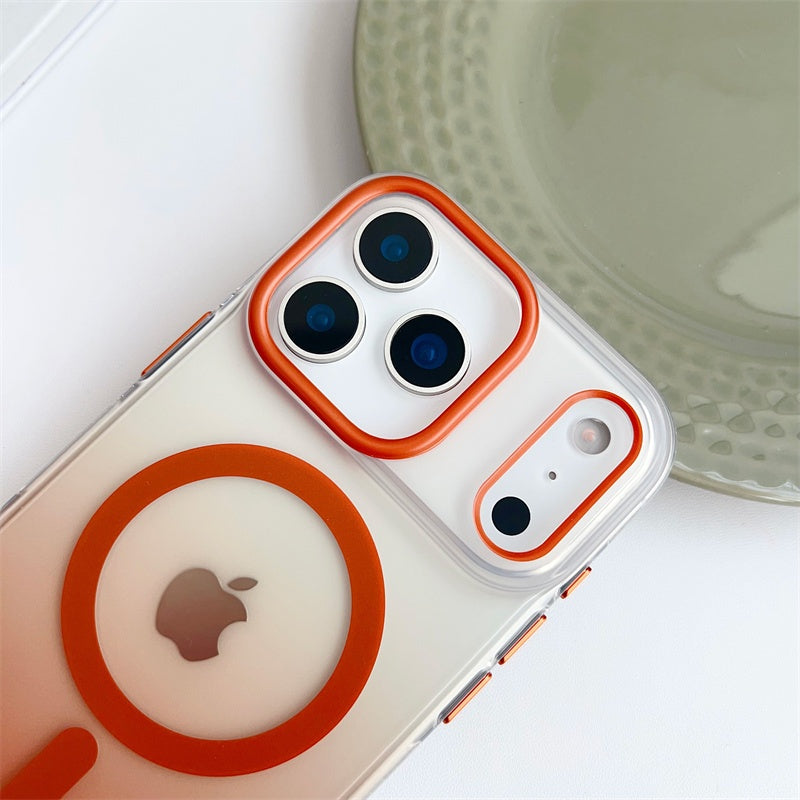 iphone17/17air ケース magsafe対応 アイフォン17pro/17promaxケース グラデーションカラー 透明 GUESTCASE