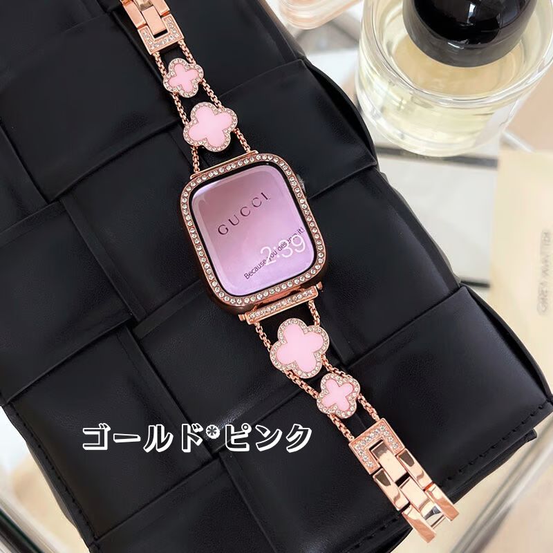 幸せの四葉のクローバー アップルウォッチ交換バンド かわいい