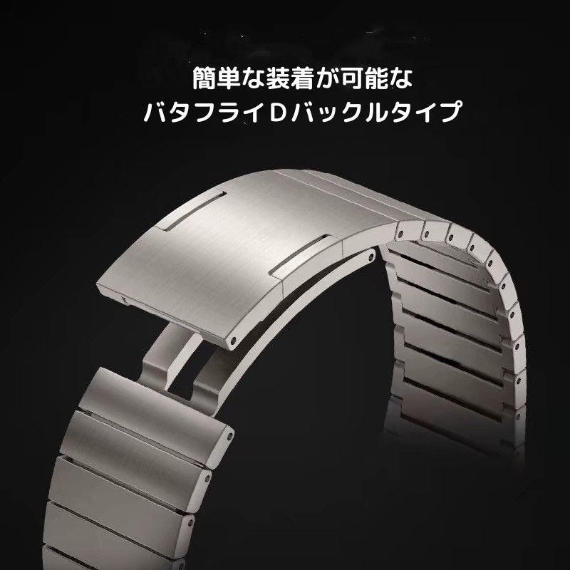 チタン アップルウォッチバンド 工具不要 メンズ apple watchバンド ビジネス GETCASE