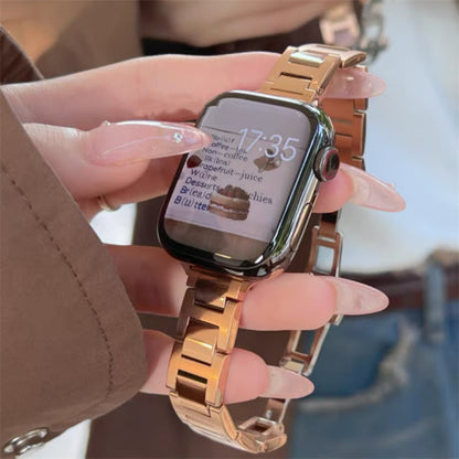 apple watch series 11 バンド ステンレス アップル ウォッチ バンド 女性 人気 guestcase ピンクゴールド 38/40/41/42(Series10/11)mm