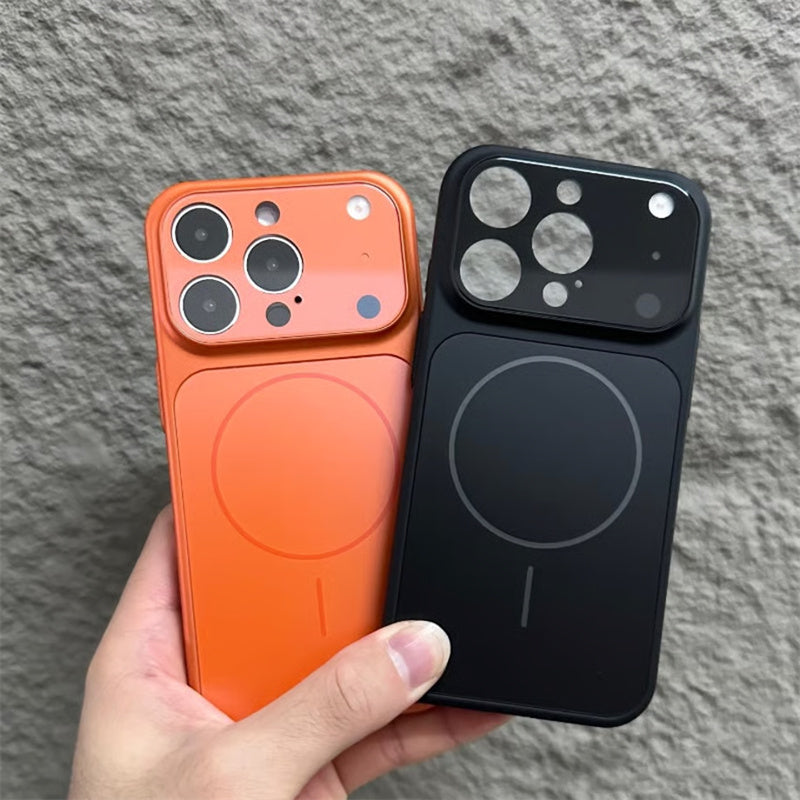 高品質 iphone17/17pro オレンジ に 合う ケース マット・ガラス iphone ケース カメラ 保護 guestcase