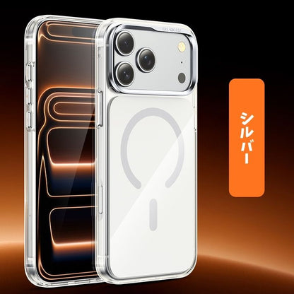 iphone17/17pro ガラスケース 薄い 軽い iphone airケース おしゃれ magsafe対応ケース guestcase シルバー iPhone17pro