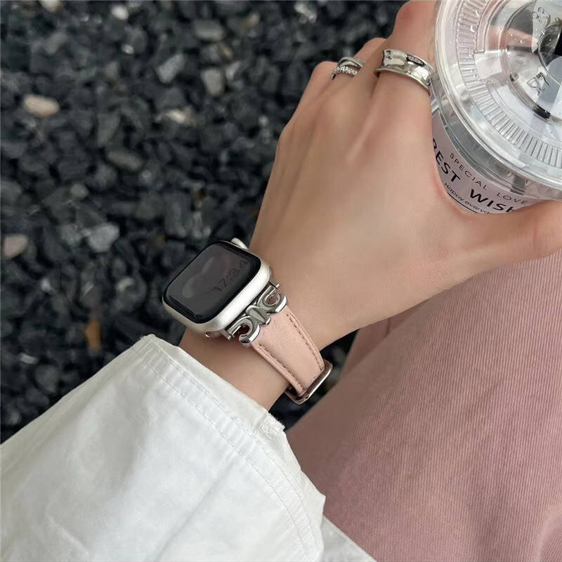 apple watch series 10 バンド 本革 アップル ウォッチ バンド かわいい 人気 我的商店