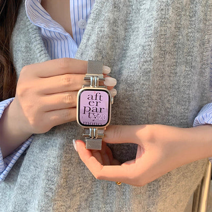apple watchバンド 蒸れない ステンレス アップルウォッチバンド マグネット