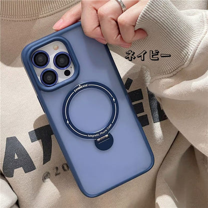 マジックリングiPhoneケース かわいい カメラ保護 マグスタンドiPhoneクリアケース カラフル おしゃれ