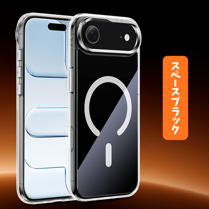 iphone17/17pro ガラスケース 薄い 軽い iphone airケース おしゃれ magsafe対応ケース guestcase スペースブラック iPhone air