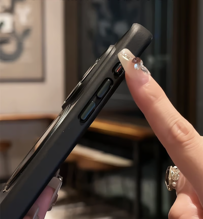 カメラ保護マジックリングiPhoneケース 黄ばみにくいiPhoneクリアケース 挟むだけ