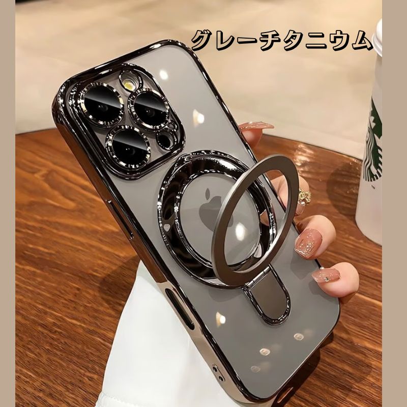 フラット設計スタンドiPhoneクリアケース カメラ保護 iPhoneハードソフトケース かわいい
