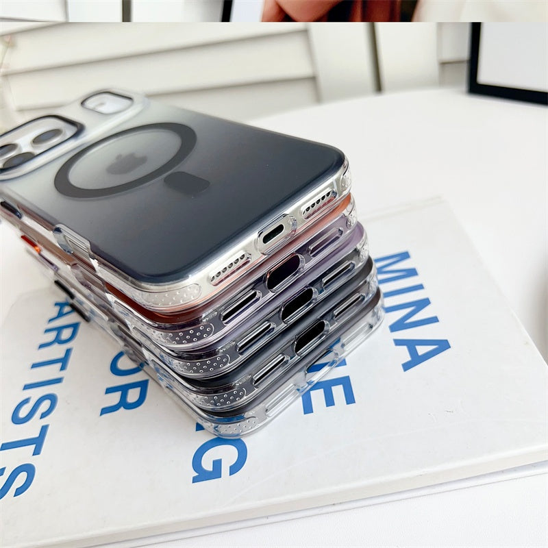 iphone17/17air ケース magsafe対応 アイフォン17pro/17promaxケース グラデーションカラー 透明 GUESTCASE