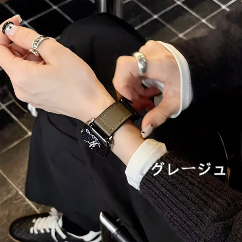 「男女兼用」apple watch series 11 バンド マグネット アップル ウォッチ バンド 革+シリコン guestcase