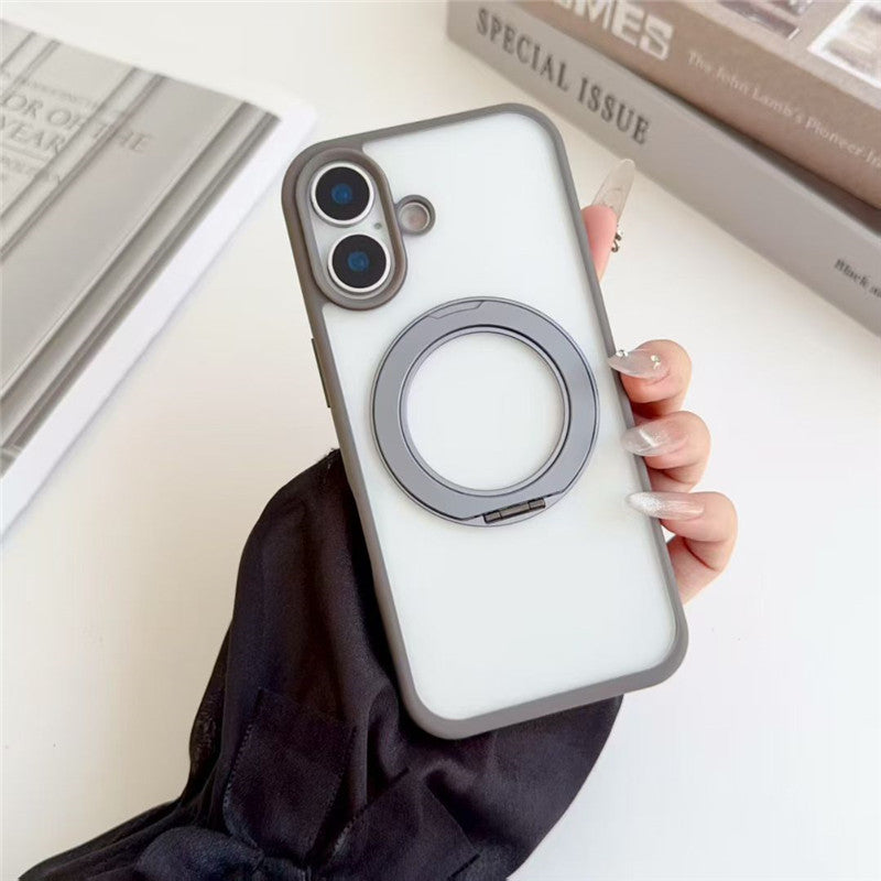 隠れストラップホルダー付きiPhone17/17proケース マグスタンドiPhone透明ケース magsafe対応 GETCASE