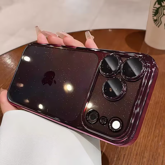 iphone用キラキラと輝く星のようなケース かわいい 黄ばみにくいトレンドのiPhoneクリアケース