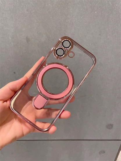 フラット設計スタンドiPhoneクリアケース カメラ保護 iPhoneハードソフトケース かわいい