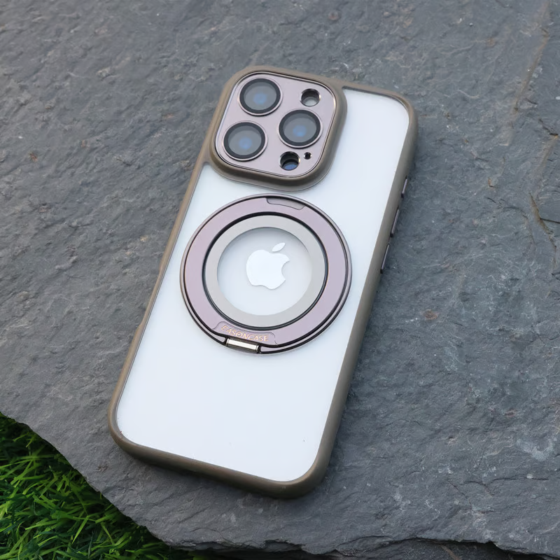 カメラ保護マジックリングiPhoneケース 黄ばみにくいiPhoneクリアケース 挟むだけ