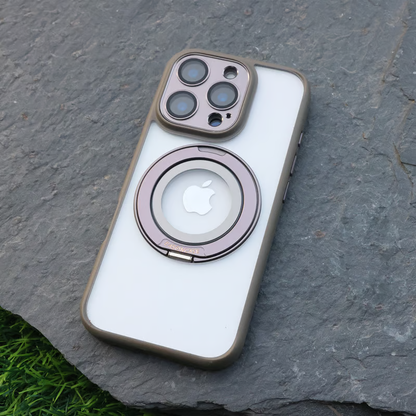 カメラ保護マジックリングiPhoneケース 黄ばみにくいiPhoneクリアケース 挟むだけ