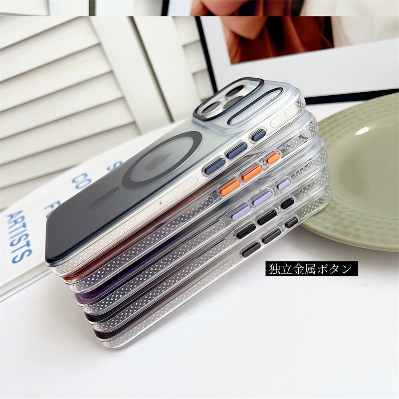iphone17/17air ケース magsafe対応 アイフォン17pro/17promaxケース グラデーションカラー 透明 GUESTCASE