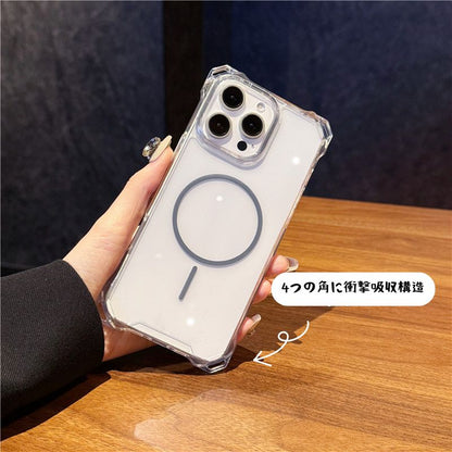 ショルダーiphoneクリアケース 耐衝撃 magsafeケース 斜めがけ GUESTCASE
