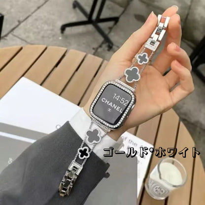 幸せの四葉のクローバー アップルウォッチ交換バンド かわいい