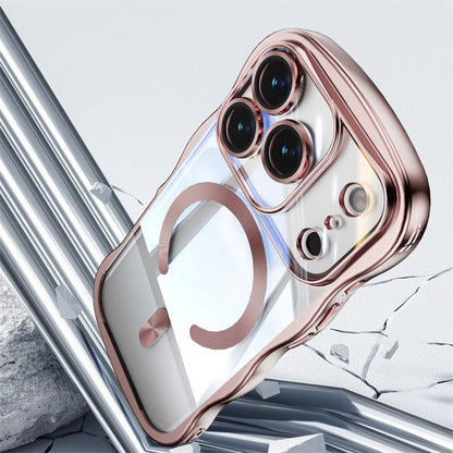 iphone ケース うねうね 透明 iphone17pro マグセーフ 対応 ケース 衝撃に強い