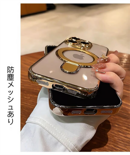 フラット設計スタンドiPhoneクリアケース カメラ保護 iPhoneハードソフトケース かわいい