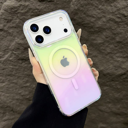 iphone17pro/17promax ガラスケース オーロラ magsafeケース 黄ばまない クリアケース GUESTCASE オーロラ(magsafeケース) iPhone17pro