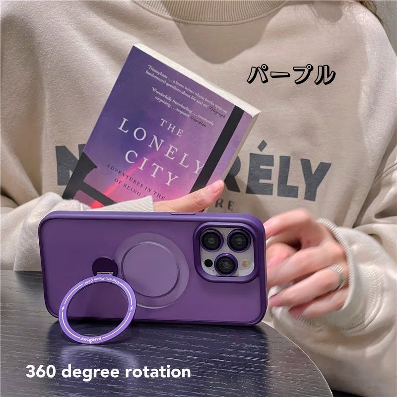 マジックリングiPhoneケース かわいい カメラ保護 マグスタンドiPhoneクリアケース カラフル おしゃれ