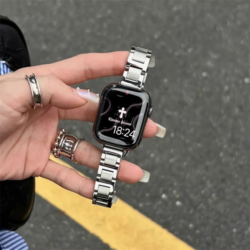 apple watch series 11 バンド ステンレス アップル ウォッチ バンド 女性 人気 guestcase シルバー 38/40/41/42(Series10/11)mm