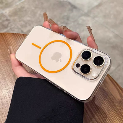 透明 iphone17/17proケース magsafe対応 iphone16/15 クリアケース おしゃれ GUESTCASE オレンジ iPhone16