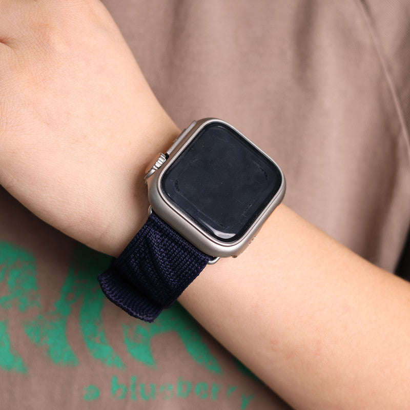 ナイロンアップルウォッチバンド 編み込み apple watch Series11 バンド 男女兼用 guestcase