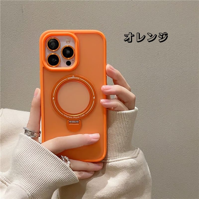 マジックリングiPhoneケース かわいい カメラ保護 マグスタンドiPhoneクリアケース カラフル おしゃれ