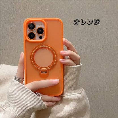 マジックリングiPhoneケース かわいい カメラ保護 マグスタンドiPhoneクリアケース カラフル おしゃれ