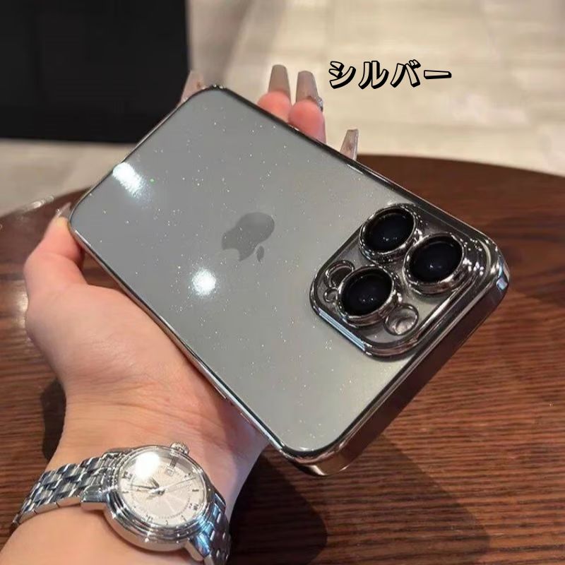 iphone用キラキラと輝く星のようなケース かわいい 黄ばみにくいトレンドのiPhoneクリアケース 我的商店