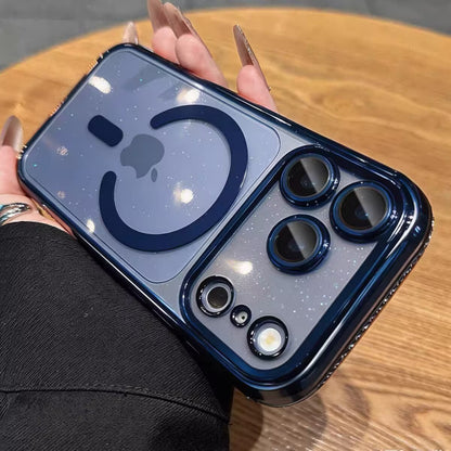 キラキラ iphone18pro/17promax クリアケース magsafe対応ケース カメラ保護