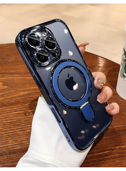 フラット設計スタンドiPhoneクリアケース カメラ保護 iPhoneハードソフトケース かわいい