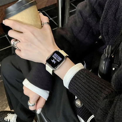 「男女兼用」apple watch series 11 バンド マグネット アップル ウォッチ バンド 革+シリコン guestcase