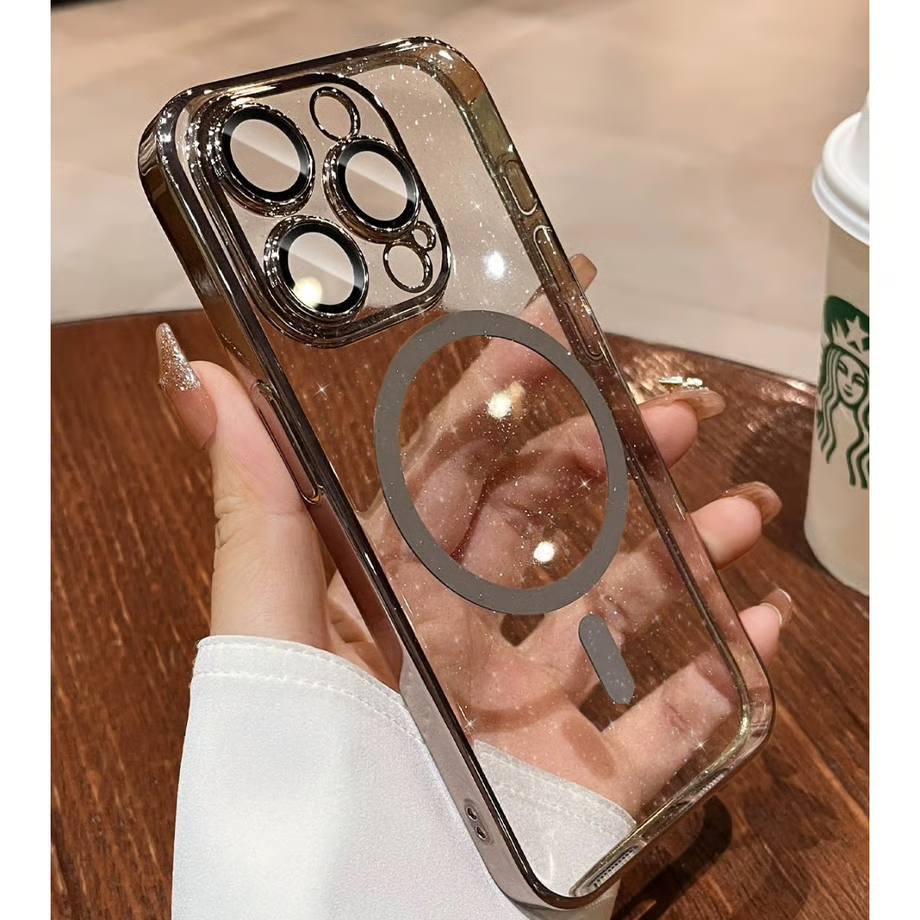 キラキラ iphone17pro/17promax クリアケース magsafe対応ケース カメラ保護 GUESTCASE