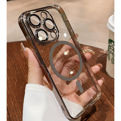 キラキラ iphone17pro/17promax クリアケース magsafe対応ケース カメラ保護 GUESTCASE