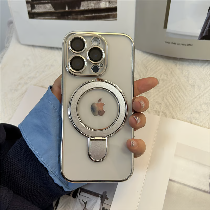 フラット設計スタンドiPhoneクリアケース カメラ保護 iPhoneハードソフトケース かわいい