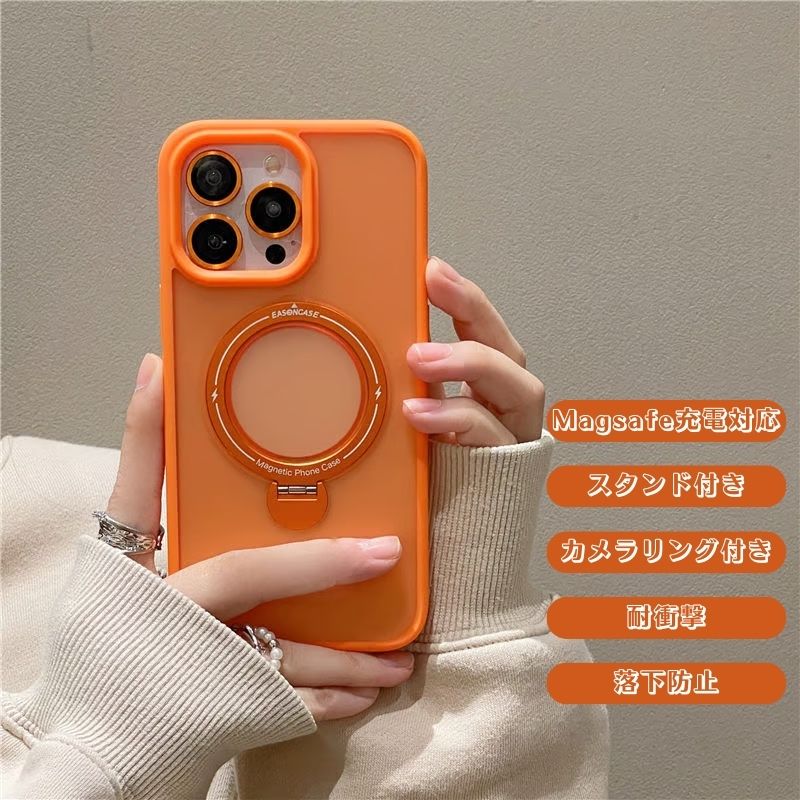 マジックリングiPhoneケース かわいい カメラ保護 マグスタンドiPhoneクリアケース カラフル おしゃれ
